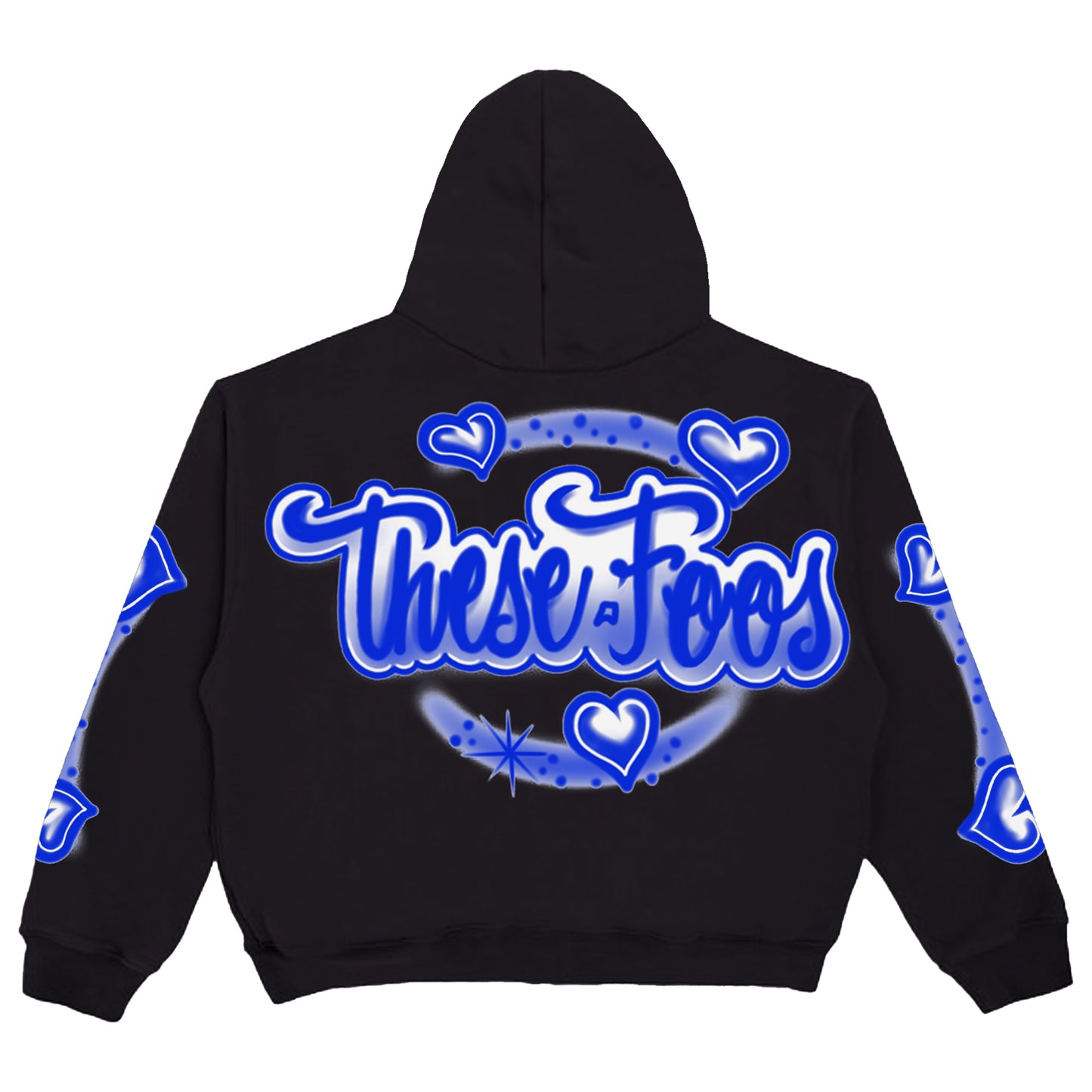 THESE FOOS “PRECIOUS” HOODIE (BLACK/BLUE)-RERELEASE