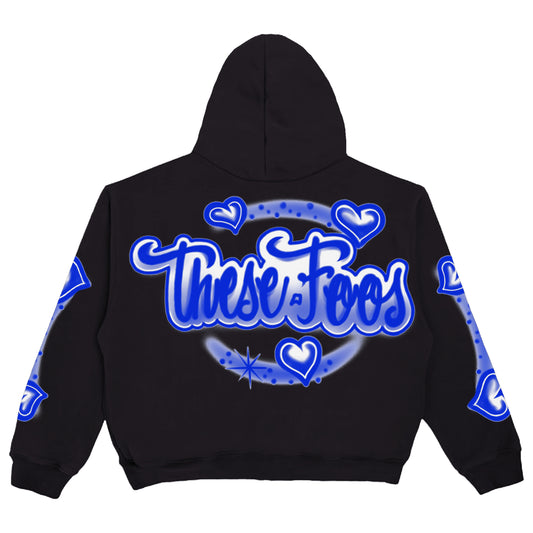 THESE FOOS “PRECIOUS” HOODIE (BLACK/BLUE)-RERELEASE