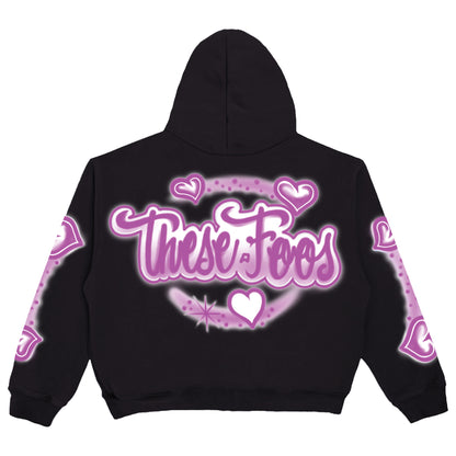 THESE FOOS “PRECIOUS” HOODIE (BLACK/PINK)-RERELEASE