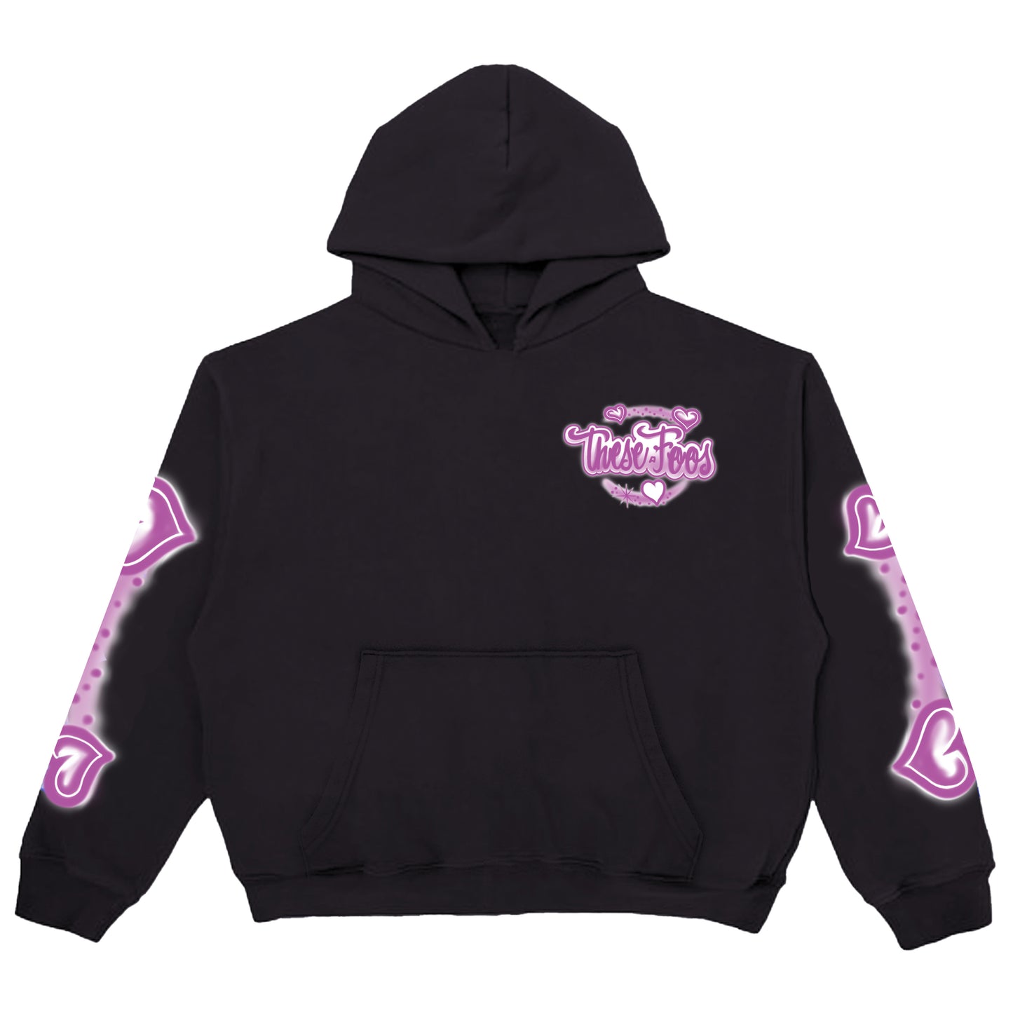 THESE FOOS “PRECIOUS” HOODIE (BLACK/PINK)-RERELEASE